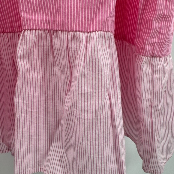 Duffield Lane Adele pink striped cotton dress sleeveless size XL - Picture 9 of 13